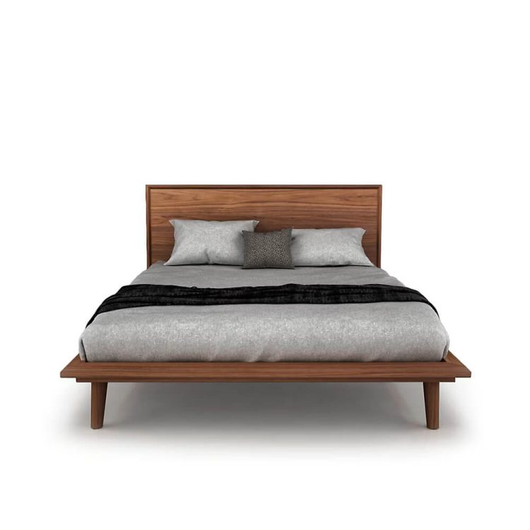 Herman Platform Bed in Light Natural Walnut